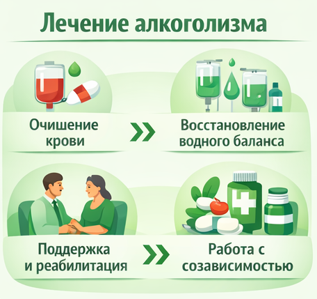 лечение алкоголизма в Междуреченске этапы